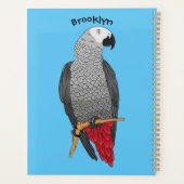 Afbeelding van de Afrikaanse grijze papegaai carto Planner (Achterkant)