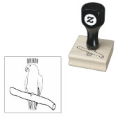 Afbeelding van de Afrikaanse grijze papegaai carto Rubberstempel (Gestempeld)