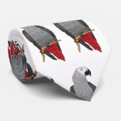 Afbeelding van de Afrikaanse grijze papegaai carto Stropdas (Opgerold)