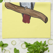 Afbeelding van de Afrikaanse grijze papegaai carto Theedoek (Gevouwen)