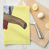 Afbeelding van de Afrikaanse grijze papegaai carto Theedoek (Quarter Fold)