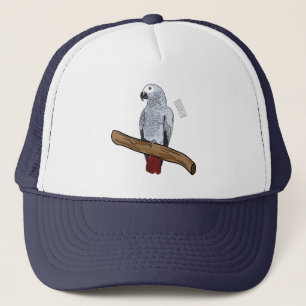Afbeelding van de Afrikaanse grijze papegaai carto Trucker Pet