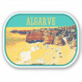 Afbeelding van de Algarve-kust Portugal Sticker (Voorkant)