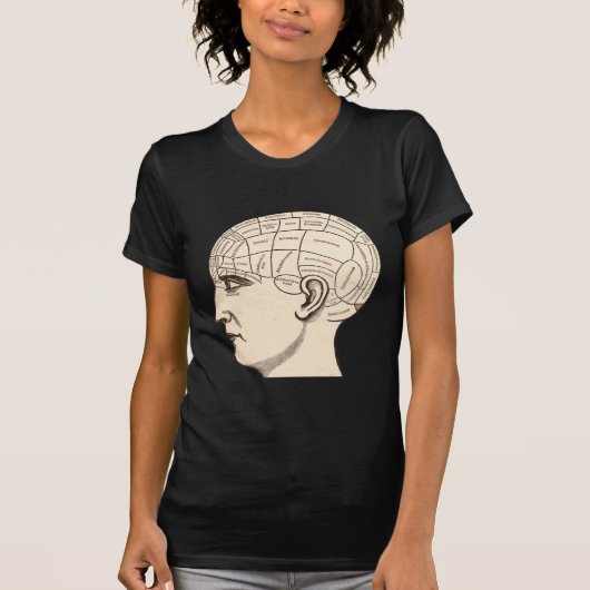  Afbeelding van de Anatomie Brain Map T-shirt (Voorkant)