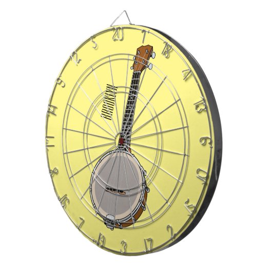 Afbeelding van de Banjo cartoon Dartbord (Voorkant Rechts)