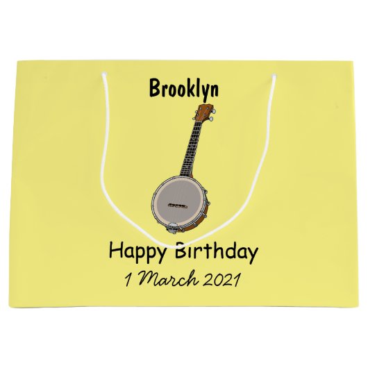 Afbeelding van de Banjo cartoon Groot Cadeauzakje (Voorkant)