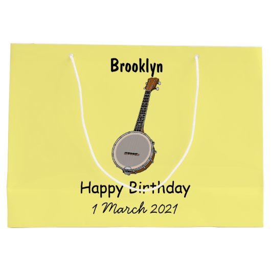 Afbeelding van de Banjo cartoon Groot Cadeauzakje (Achterkant)