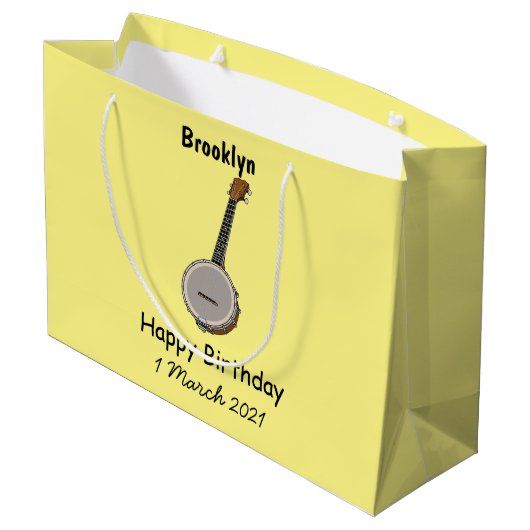 Afbeelding van de Banjo cartoon Groot Cadeauzakje (Achterkant Gekanteld)