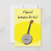 Afbeelding van de Banjo cartoon Kaart (Achterkant)