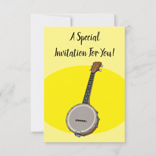 Afbeelding van de Banjo cartoon Kaart (Achterkant)