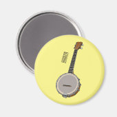 Afbeelding van de Banjo cartoon Magneet (Voorkant / Achterkant)