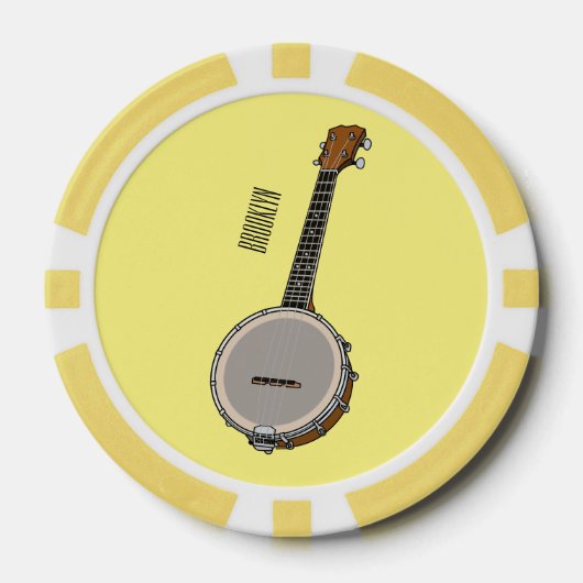 Afbeelding van de Banjo cartoon Poker Chips (Voorkant)