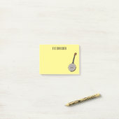 Afbeelding van de Banjo cartoon Post-it® Notes (Op bureau)