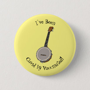 Afbeelding van de Banjo cartoon Ronde Button 5,7 Cm