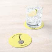 Afbeelding van de Banjo cartoon Ronde Kartonnen Onderzetter (Insitu)