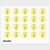 Afbeelding van de Banjo cartoon Ronde Sticker (Vel)