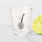 Afbeelding van de Banjo cartoon Shot Glas (Voorkant)