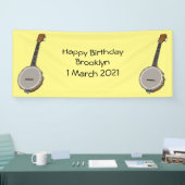 Afbeelding van de Banjo cartoon Spandoek (Beurs)