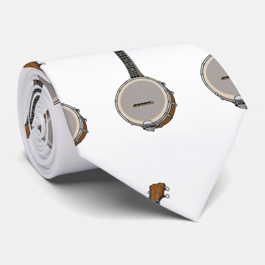 Afbeelding van de Banjo cartoon Stropdas (Opgerold)