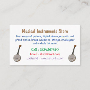 Afbeelding van de Banjo cartoon Visitekaartje