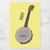 Afbeelding van de Banjo cartoon Voedselcontainer Etiket (Enkel label)