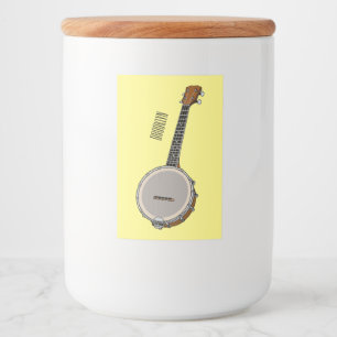 Afbeelding van de Banjo cartoon Voedselcontainer Etiket