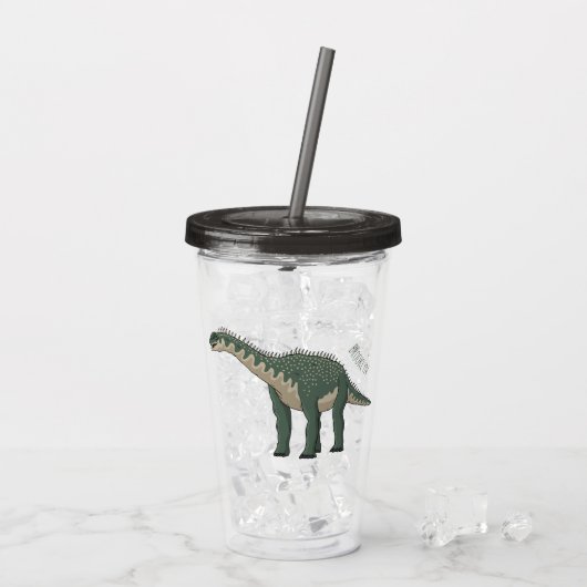 Afbeelding van de Barapasaurus-cartoon Acryl Drinkbeker (Achterkant ijs)