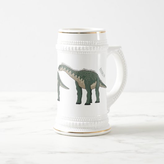 Afbeelding van de Barapasaurus-cartoon Bierpul (Voorkant rechts)