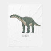 Afbeelding van de Barapasaurus-cartoon Fleece Deken (Voorkant)