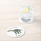 Afbeelding van de Barapasaurus-cartoon Ronde Kartonnen Onderzetter (Insitu)