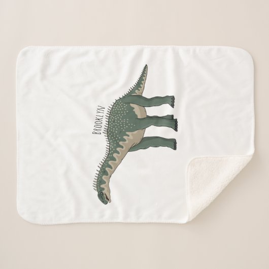 Afbeelding van de Barapasaurus-cartoon Sherpa Deken (Voorkant (horizontaal))