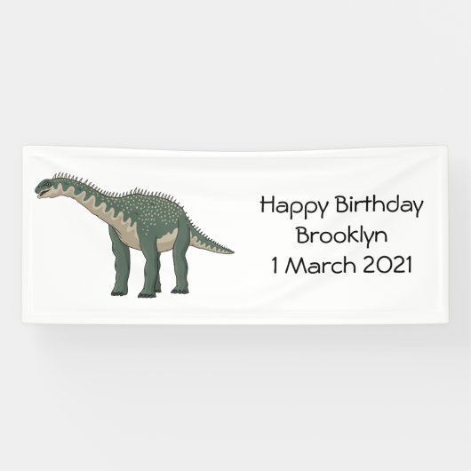 Afbeelding van de Barapasaurus-cartoon Spandoek (Horizontaal)