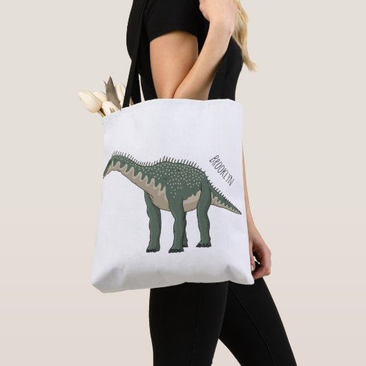 Afbeelding van de Barapasaurus-cartoon Tote Bag (Dichtbij)