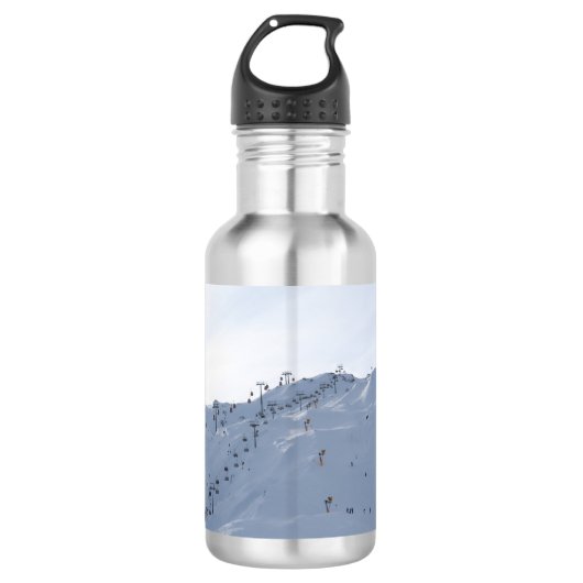 Afbeelding van de bergen in de alpen waterfles (Voorkant)