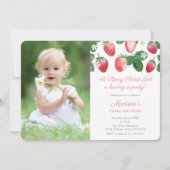 Afbeelding van de Berry Sweet Girl Strawberry Kaart (Voorkant)