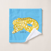 Afbeelding van de Birmese pythonslang cartoon Bad Handdoek (Wasdoekje)