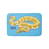 Afbeelding van de Birmese pythonslang cartoon Badmat (Voorkant)