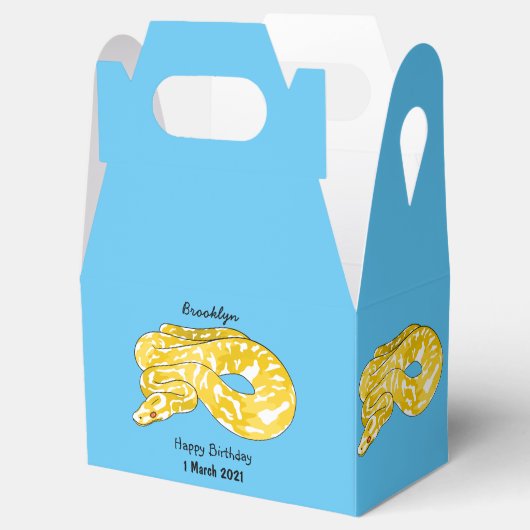 Afbeelding van de Birmese pythonslang cartoon Bedankdoosjes (Geopend)