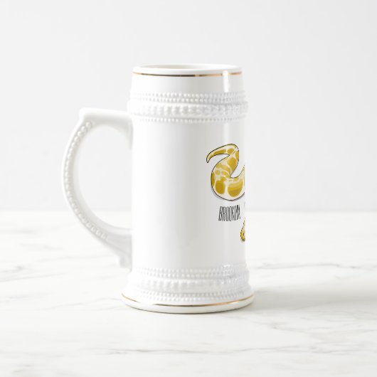 Afbeelding van de Birmese pythonslang cartoon Bierpul (Links)