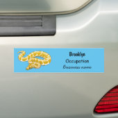 Afbeelding van de Birmese pythonslang cartoon Bumpersticker (Op auto)