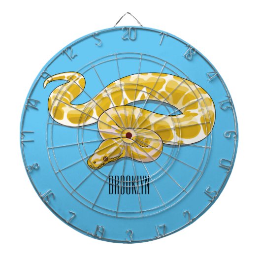 Afbeelding van de Birmese pythonslang cartoon Dartbord (Voorkant)
