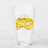 Afbeelding van de Birmese pythonslang cartoon Glas (Voorkant)