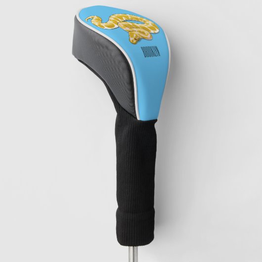 Afbeelding van de Birmese pythonslang cartoon Golfheadcover (Schuin)