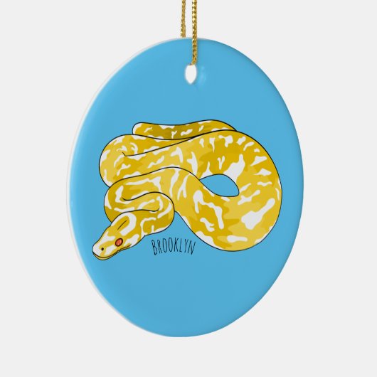 Afbeelding van de Birmese pythonslang cartoon Keramisch Ornament (Rechts)