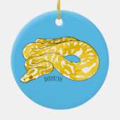 Afbeelding van de Birmese pythonslang cartoon Keramisch Ornament (Achterkant)