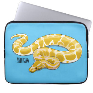 Afbeelding van de Birmese pythonslang cartoon Laptop Sleeve
