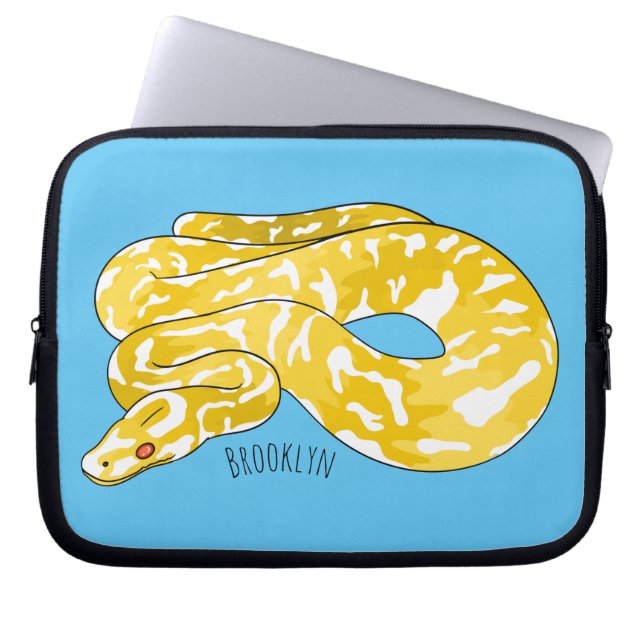 Afbeelding van de Birmese pythonslang cartoon Laptop Sleeve (Voorkant)