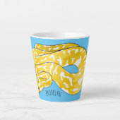 Afbeelding van de Birmese pythonslang cartoon Latte Mok (Voorkant)