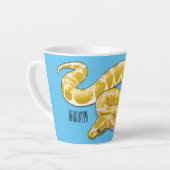 Afbeelding van de Birmese pythonslang cartoon Latte Mok (Linkerhoek)