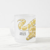 Afbeelding van de Birmese pythonslang cartoon Matglas Koffiemok (Voorkant links)